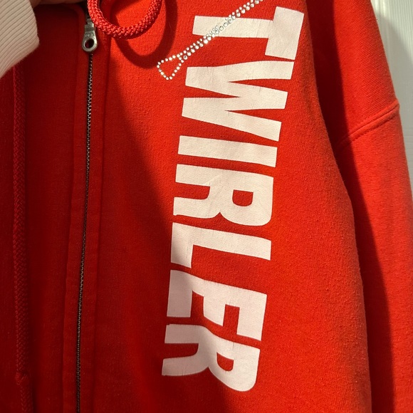 Gildan Twirler red full zip hoodie size medium - Picture 3 of 6